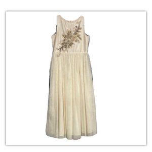 Badgley Mischka Ivory Floral Kids Dress